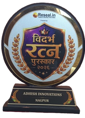 Vidharbha Ratna Puraskar 2026 trophy — Adhish Innovations, Nagpur